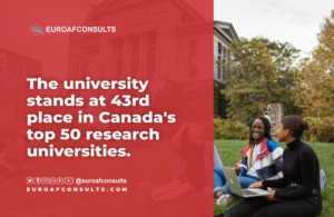 Read more about the article The university stands at 43rd place in Canada’s top 50 research universities.