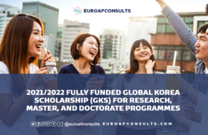 Read more about the article 2021/2022 FULLY FUNDED GLOBAL KOREA SCHOLARSHIP (GKS) FOR RESEARCH, MASTER,AND DOCTORATE PROGRAMMES