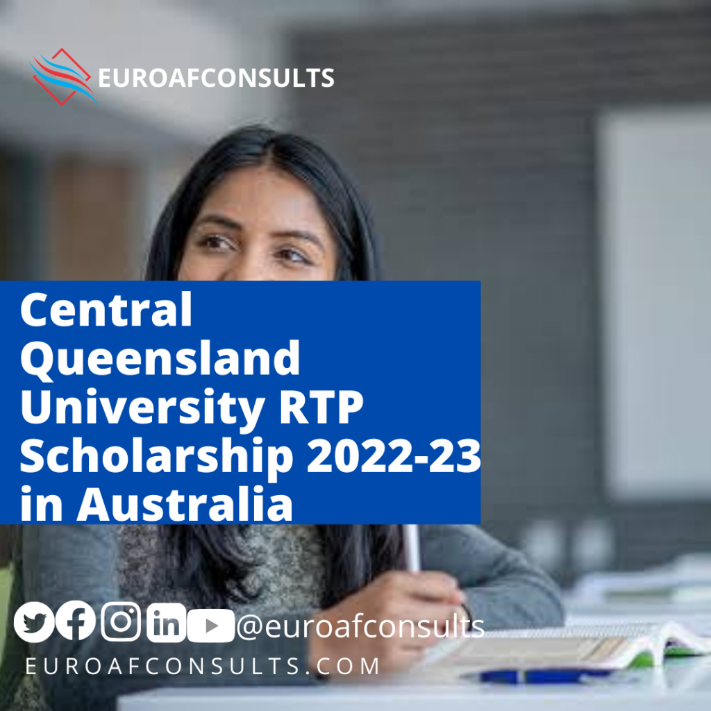 Apply for the Central Queensland University RTP Scholarship 2022-23 in Australia