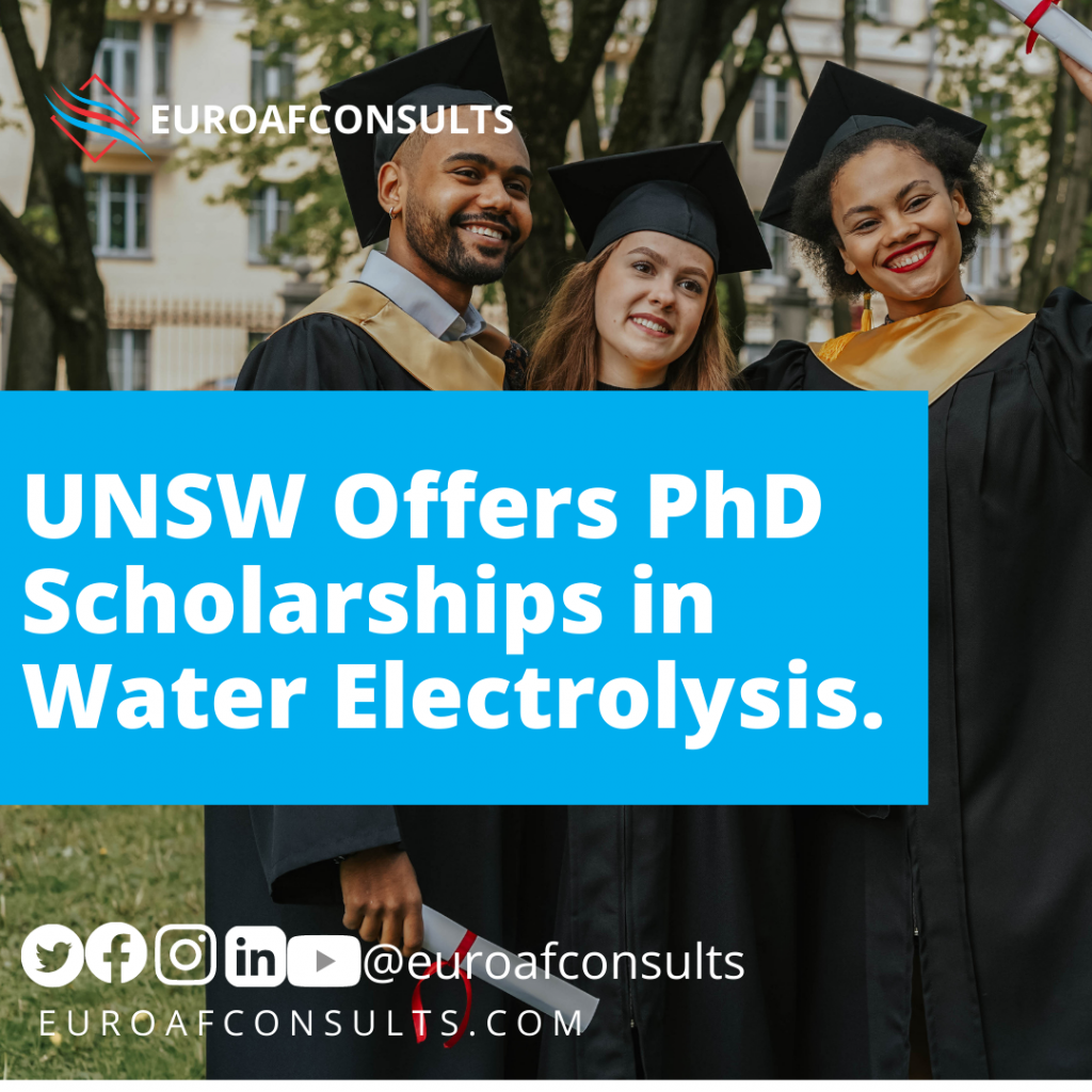 UNSW Offers PhD Scholarships in Water Electrolysis
